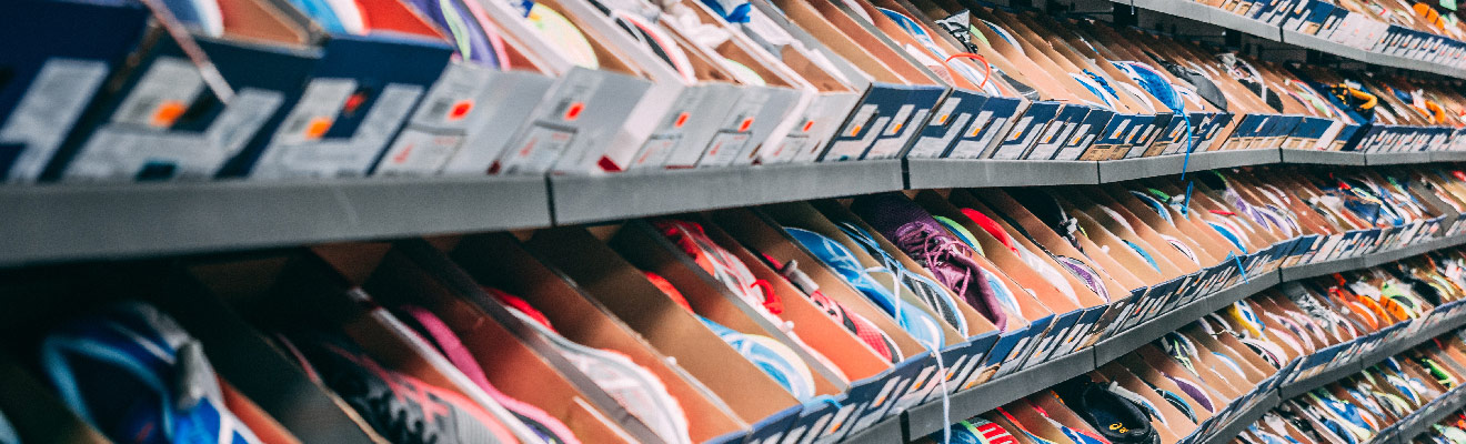 picture of shoes on a shelf in a shoe store